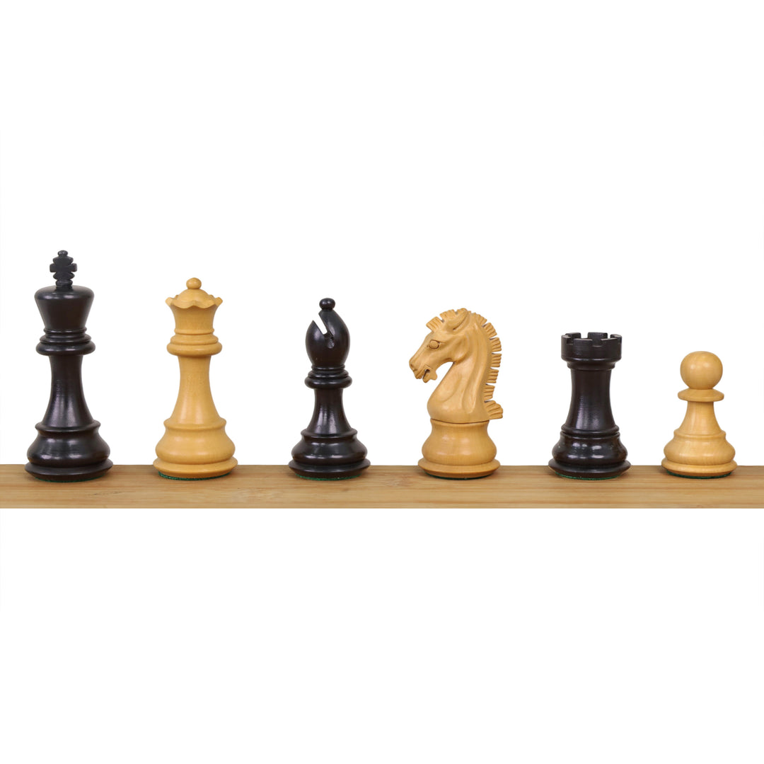16" Craftsman Folding Magnetic Travel Chess Set – Ebony & Maple Wood Board with Ebonized Pieces | Luxurious Gift Set
