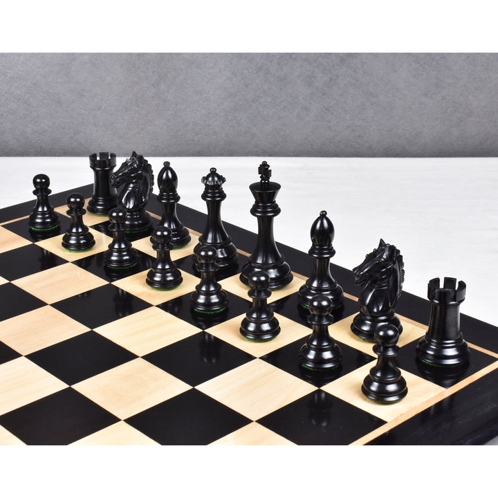 Slightly Imperfect 3.9" Exclusive Alban Staunton Chess Set - Chess Pieces Only-Triple Weighted Ebony Wood - Warehouse Clearance - USA Shipping Only