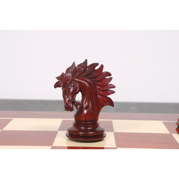 Jeu d'échecs Marengo Luxe Staunton 4.3 « légèrement imparfait - Pièces d'échecs uniquement - Bois de rose Bourgeon triple poids