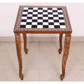 21" Players Wooden Chess Table – Golden Rosewood & Acrylic Ivory (27" Height)