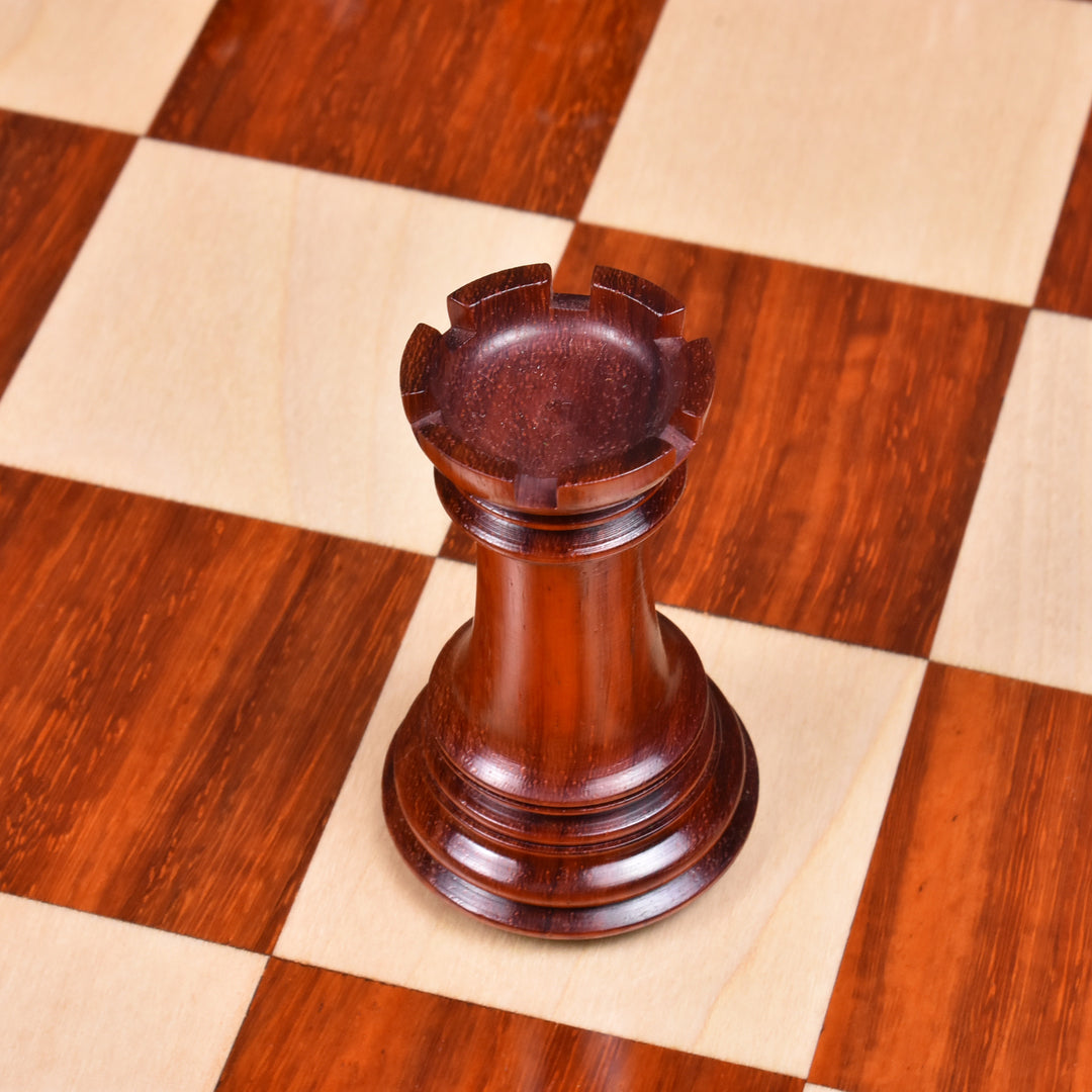 4.6" Mogul Staunton Luxury Chess Set- Chess Pieces Only - Triple Weighted Bud Rose Wood