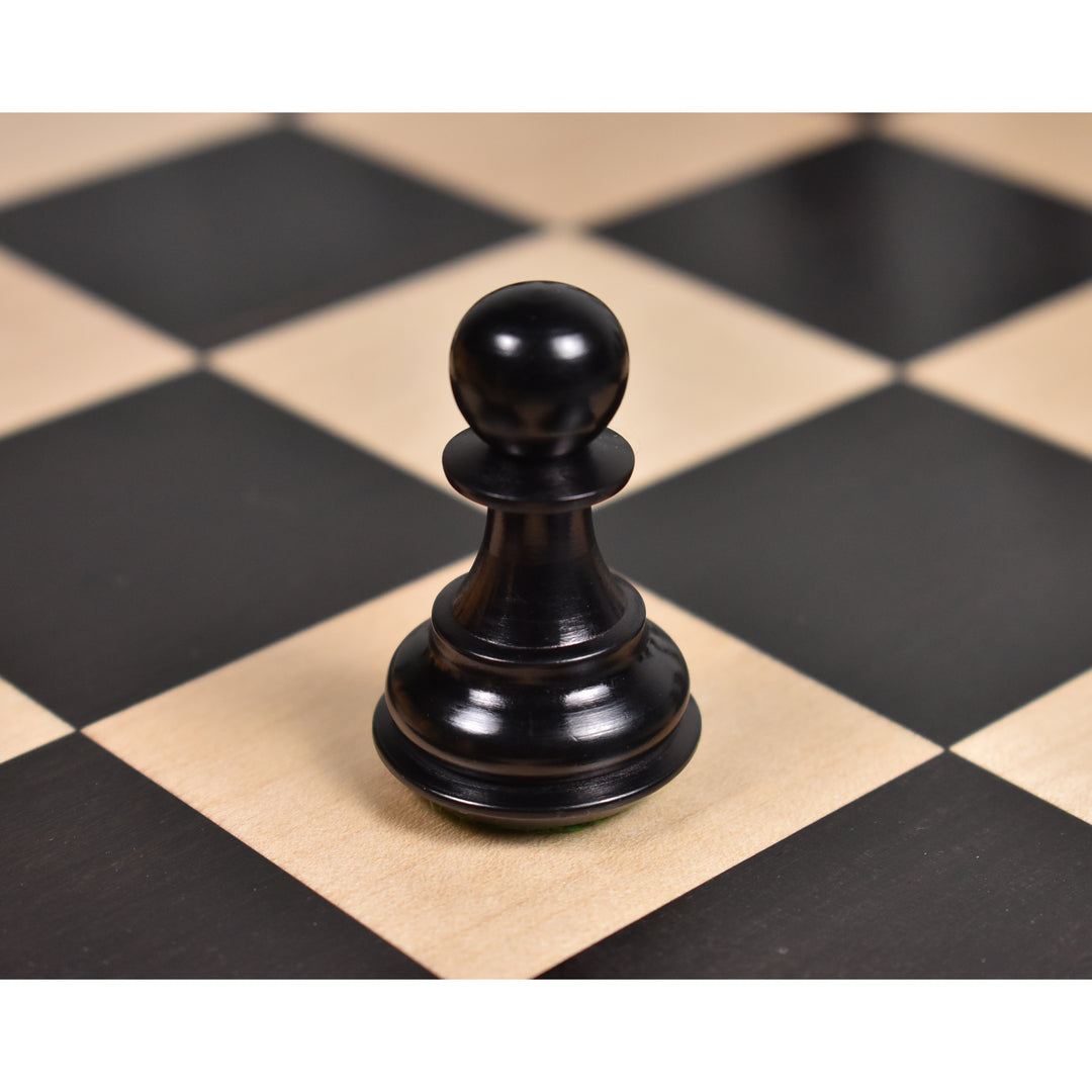 Slightly Imperfect 3.6" Professional Staunton Chess Set- Chess Pieces Only- Weighted Ebonised Boxwood