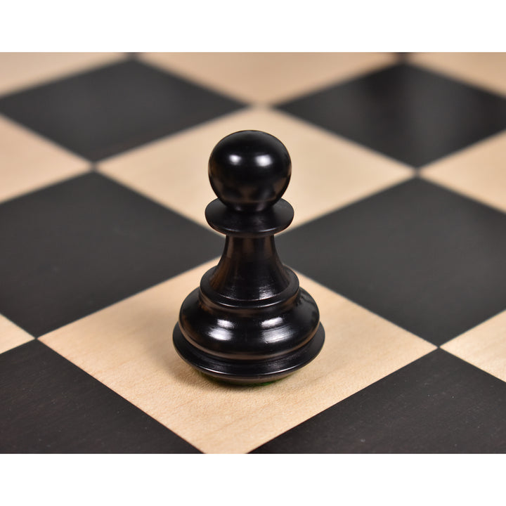 Slightly Imperfect 3.6" Professional Staunton Chess Set- Chess Pieces Only- Weighted Ebonised Boxwood