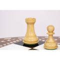 24" Boutique Luxury Round Chess Board Table with Staunton Chess Pieces - Weighted Ebonised Boxwood