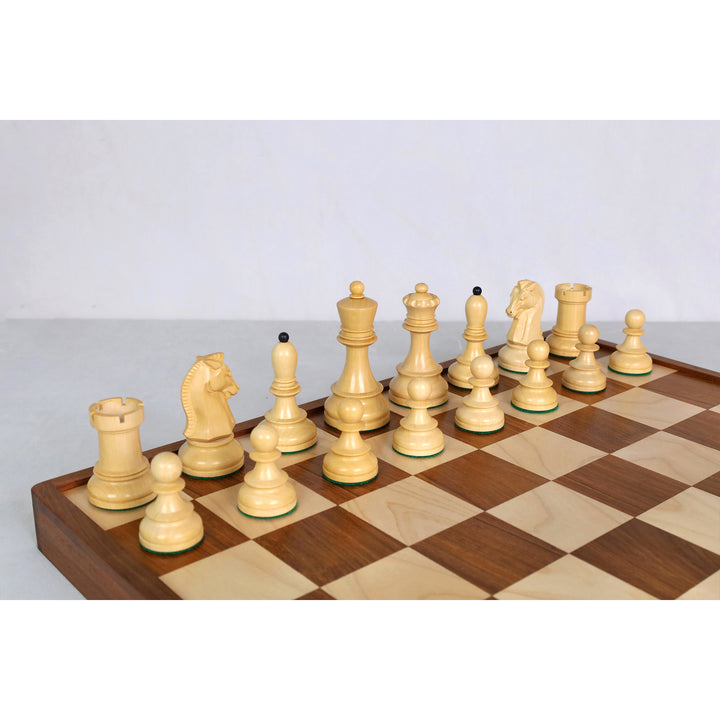1950s' Fischer Dubrovnik Combo Chess Set with Folding Golden Rosewood & Maple Chess Board