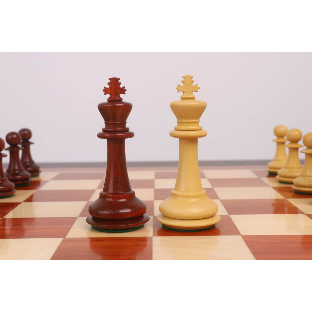 Slightly Imperfect 3.9" Heritage Series Staunton Chess set- Chess Pieces Only- Bud Rosewood & Boxwood