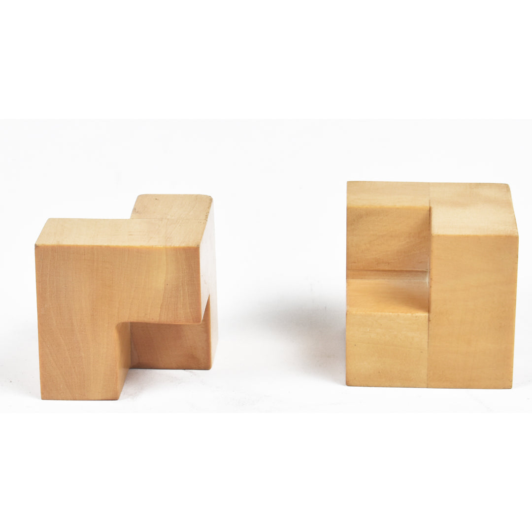 Reproduced 1923 Bauhaus Chess Set- Chess Pieces Only - Abstract set - Ebonised Boxwood - 2" King - UK Shipping Only