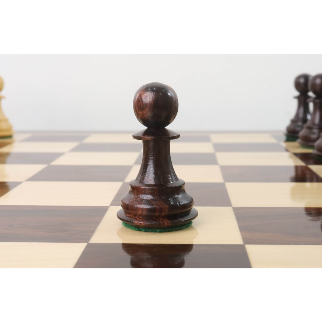 Combo of 4.1" Pro Staunton Weighted Wooden Chess Pieces in Rosewood with 21" Board and Wooden Storage Box
