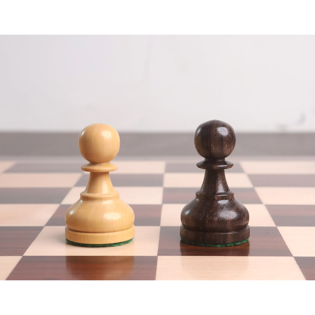 Slightly Imperfect 3.9" Tournament Chess Set- Chess Pieces Only - Rosewood with Extra Queens