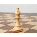 Improved French Lardy Chess Set- Chess Pieces Only - Walnut Stained Boxwood - 3.9" King