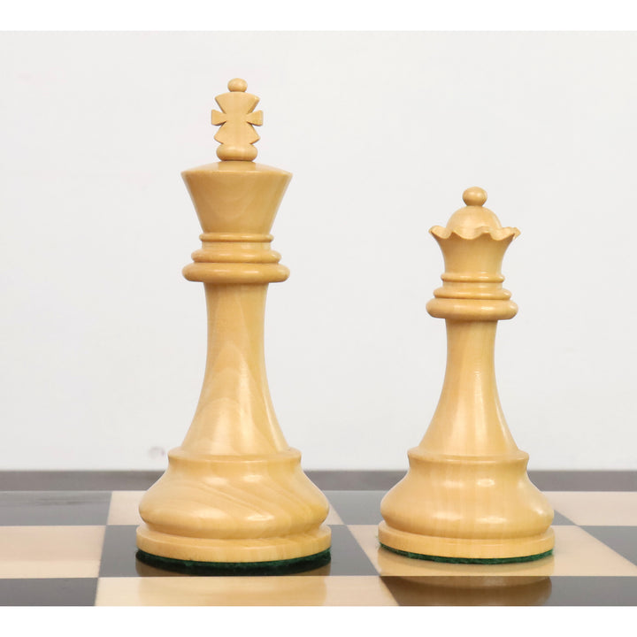 Slightly Imperfect 4.1" New Classic Staunton Wooden Chess Set - Chess Pieces Only-Weighted Ebonised Boxwood