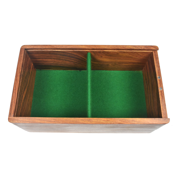 Combo of Chamfered Base Staunton Chess Set - Pieces in Bud Rosewood with Board and Box