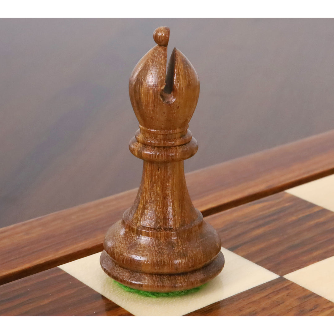 3" Profesional Staunton Chessnut Juego Compatible con Sensor de Aire- Solo Piezas de Ajedrez- Palisandro Dorado