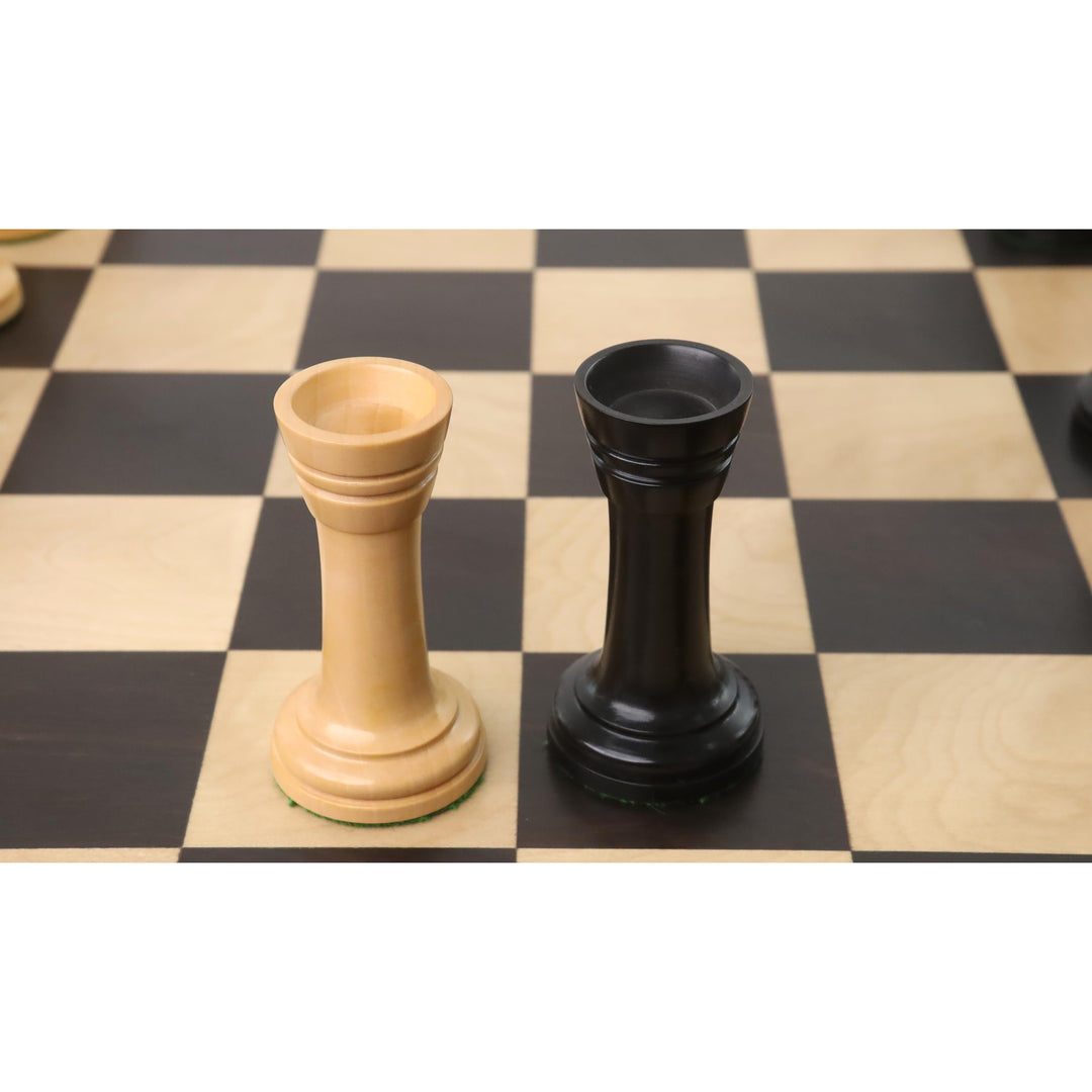 Slightly Imperfect 4.8" Averbakh Soviet Russian Chess Pieces Only Set- Double Weighted Boxwood