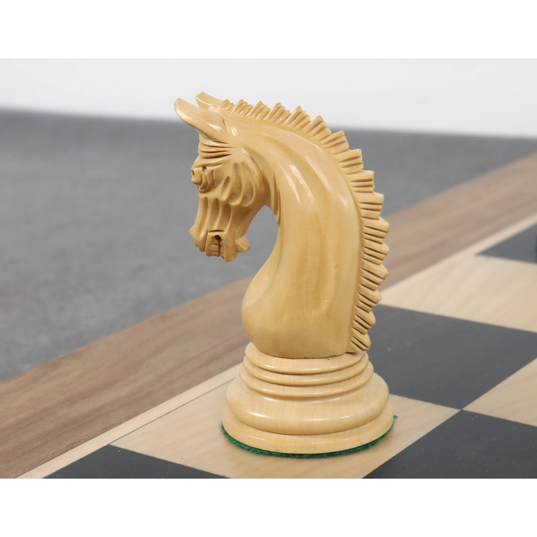 Luksusowy zestaw szachów Augustus Staunton 4,2” - tylko szachy - drewno hebanowe - potrójne  ważony