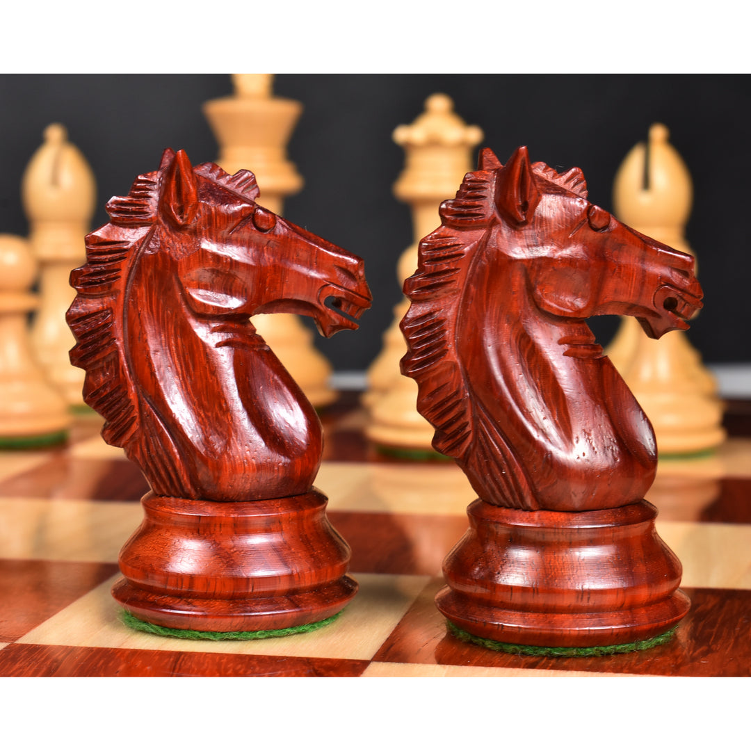 Slightly Imperfect Exclusive Alban Staunton Weighted Chess Set- Chess Pieces Only - Bud Rose Wood- 4 Queens