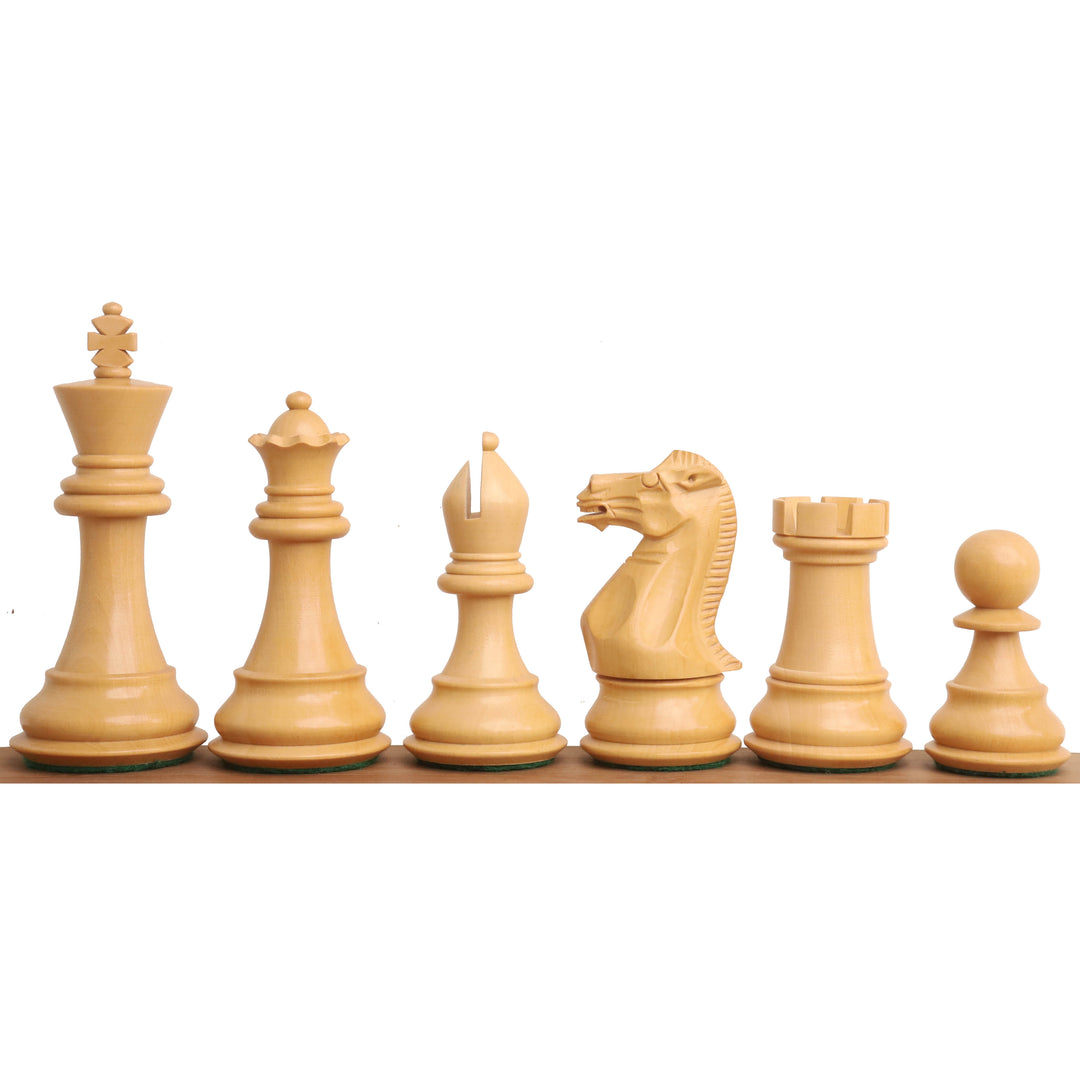 Combo of 3.9" Professional Staunton Chess Set - Pieces in Bud Rosewood With Board and Box