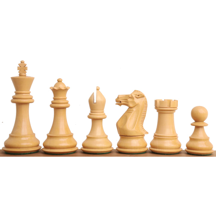 Combo of 3.9" Professional Staunton Chess Set - Pieces in Bud Rosewood With Board and Box