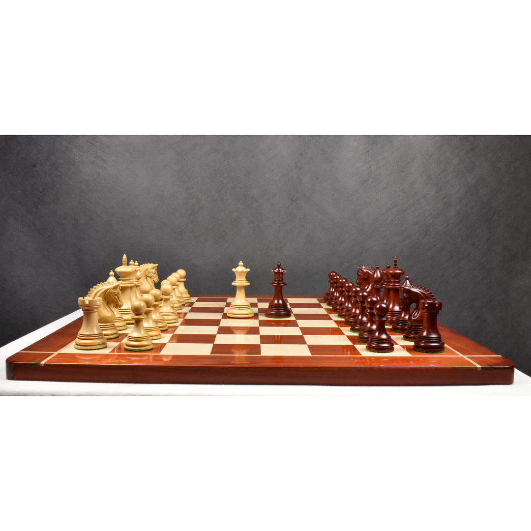 Set di scacchi di lusso Augustus Staunton da 4,2" - Solo pezzi di scacchi - Triplo peso in palissandro