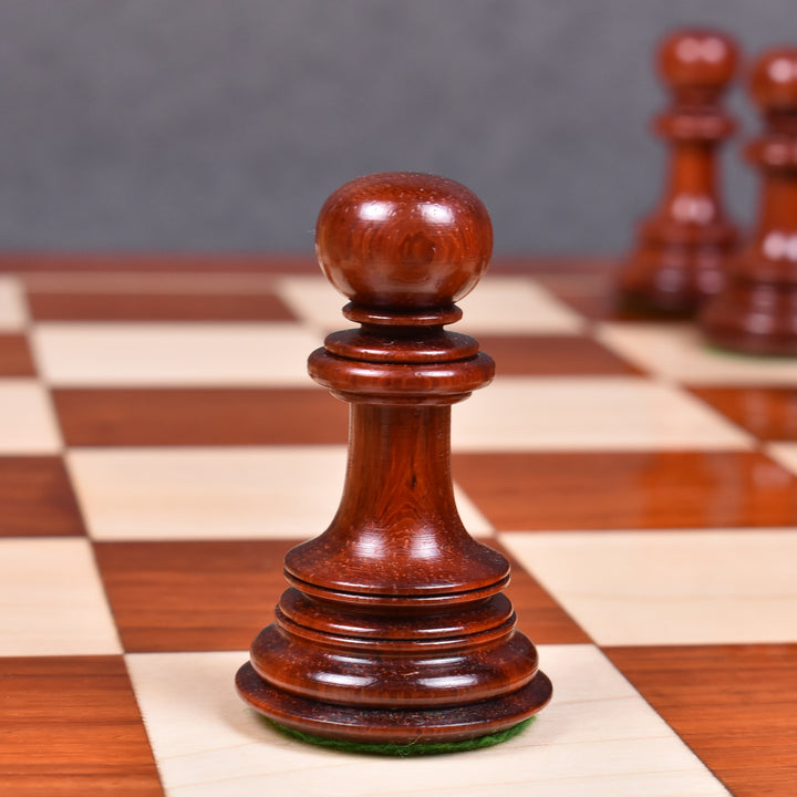 4.6" Mogul Staunton Luxury Chess Set- Chess Pieces Only - Triple Weighted Bud Rose Wood