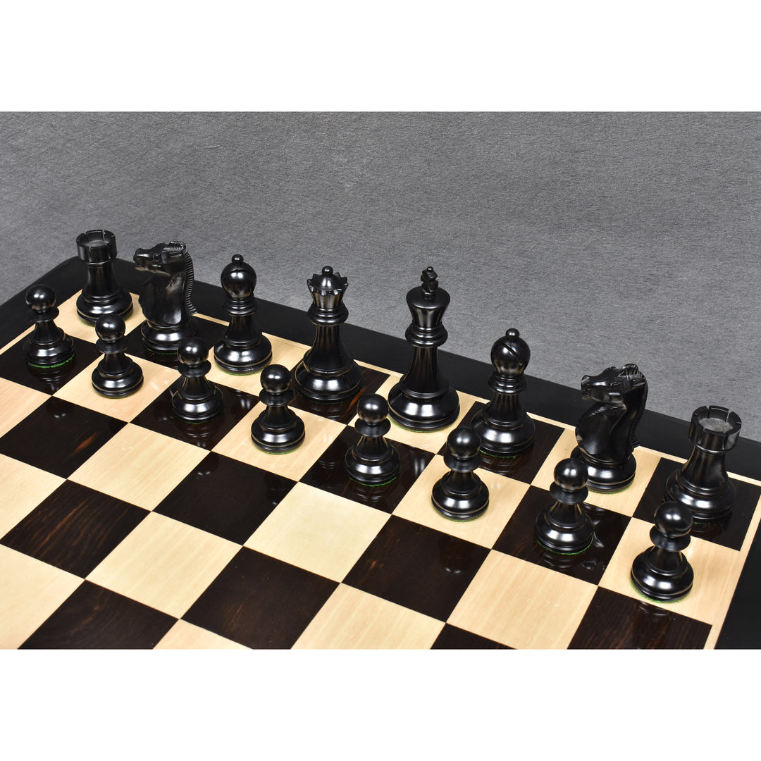 Geringfügig unvollkommenes 1972er Meisterschaftsschachset von Fischer und Spassky - Nur Schachfiguren - doppelt gewichtetes Buchsbaumholz