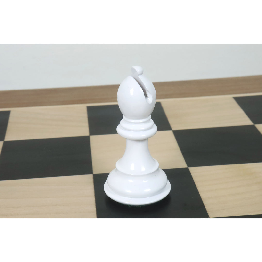 4.1" Pro Staunton Black & White Lacquered Wooden Chess Set- Chess Pieces Only - Warehouse Clearance - USA Shipping Only