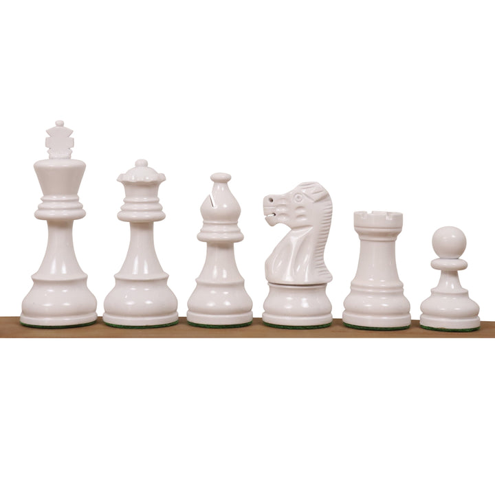 Black & Ivory White Painted Staunton Chess Pieces only set