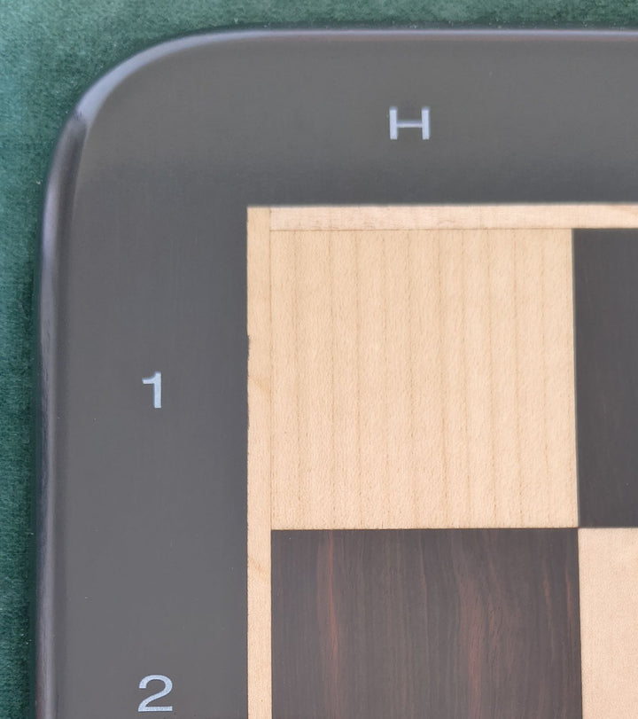 Slightly Imperfect 21" Ebony Wood & Maple Wood Chess board - Square of 55 mm - Algebraic Notations - Warehouse Clearance - Europe Shipping Only
