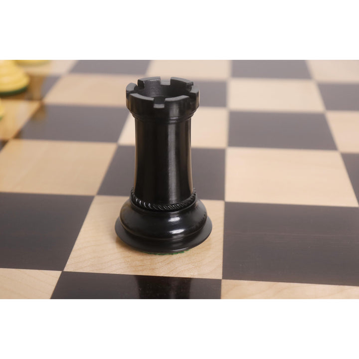 4.5" Incitatus Luxury Staunton Chess Set – Chess Pieces Only - Triple Weighted - Ebony Wood