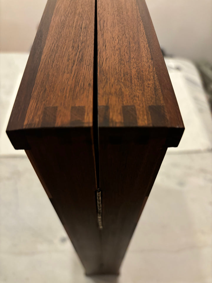 Slightly Imperfect 1950's Dubrovnik Chess Board Folding Style in Golden Rosewood & Maple Wood with Internal Storage - 57 mm square - Warehouse Clearance - USA Shipping Only