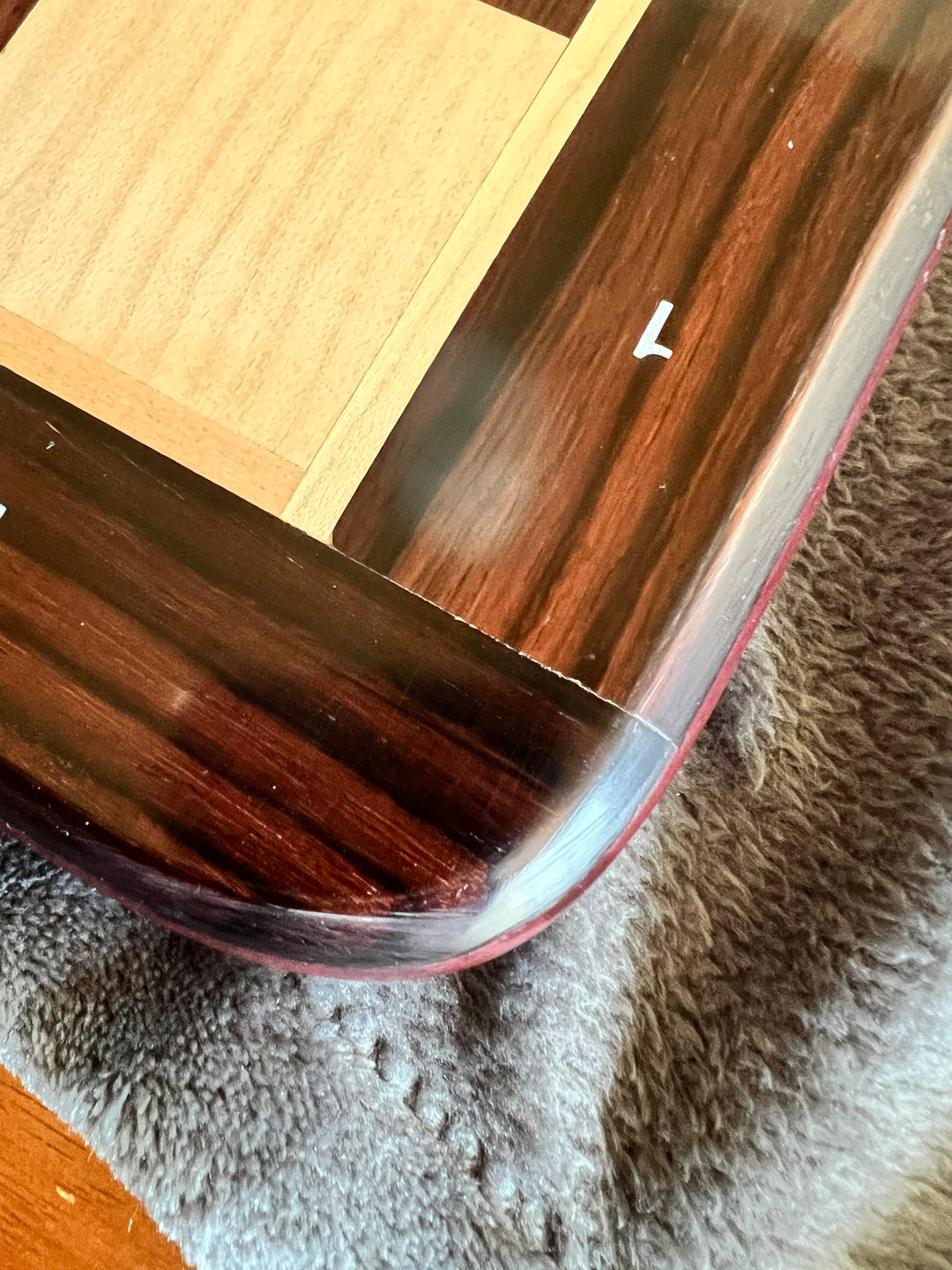 Slightly Imperfect 21" Flat Chessboard in Rosewood & Maple Wood - 55 mm Square- Algebraic Notations - Warehouse Clearance - Europe Shipping Only