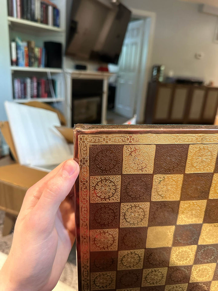 Slightly Imperfect Staunton Inspired Brass Metal Luxury Chess Pieces & Board Set - 12" - Copper Gold- Unique Art - Warehouse Clearance - USA Shipping Only