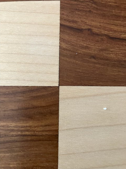 Slightly Imperfect 1950's Dubrovnik Chess Board Folding Style in Golden Rosewood & Maple Wood with Internal Storage - 57 mm square - Warehouse Clearance - Europe Shipping Only