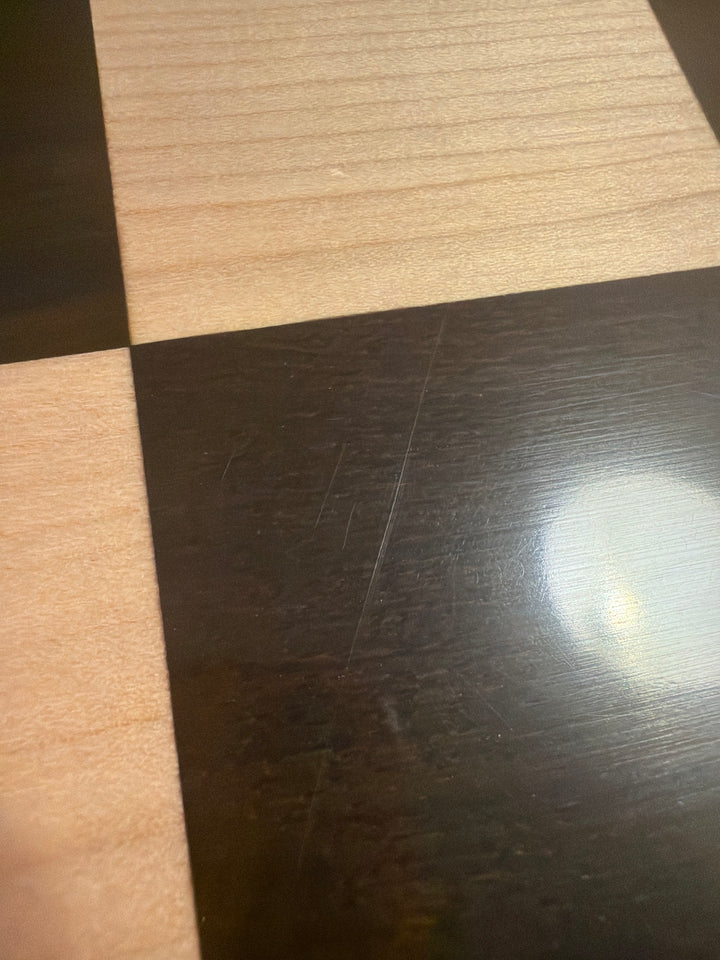 Slightly Imperfect 21" Solid Inlaid Ebony & Maple Wood Chess board - Square of 55 mm - Warehouse Clearance - Europe Shipping Only