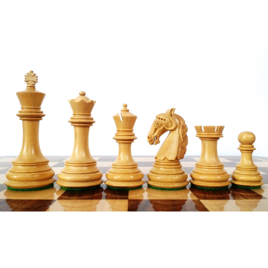 Slightly Imperfect 3.9" Unique Old Columbian Weighted Chess Set- Chess Pieces Only - Sheesham Wood- 4 Queens - Warehouse Clearance - USA Shipping Only