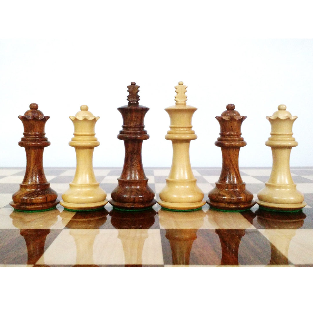 3.5" Fierce Knight Staunton Chess Set- Chess Pieces Only - Weighted Golden Rosewood - Warehouse Clearance - USA Shipping Only