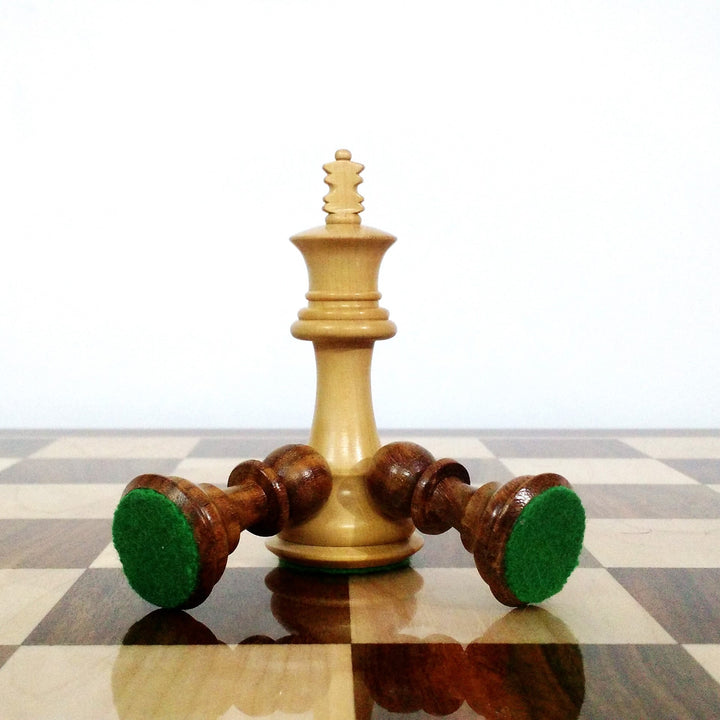 Slightly Imperfect 3.5" Fierce Knight Staunton Chess Set- Chess Pieces Only - Weighted Golden Rosewood - Warehouse Clearance - USA Shipping Only