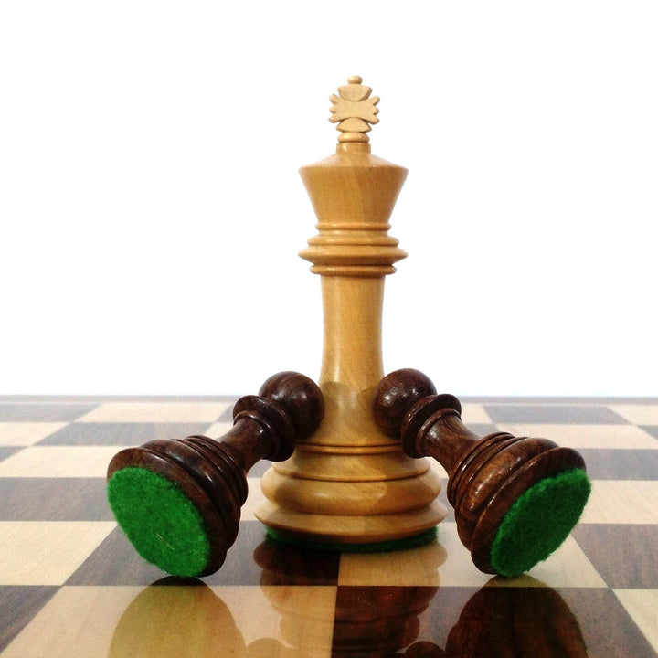 Slightly Imperfect 3.9" Unique Old Columbian Weighted Chess Set- Chess Pieces Only - Sheesham Wood- 4 Queens - Warehouse Clearance - USA Shipping Only