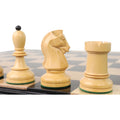 Elevated view of an ebony king from the Fischer Dubrovnik set highlighting the distinct top.