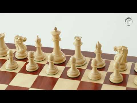 1849 Jacques Cook Staunton Sammler Schach Set- Nur Schachfiguren- Knospe Rosenholz - 3,75"