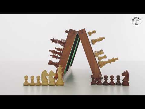 14" große Goldenes Palisanderholz & Ahorn hölzerne Intarsien magnetische Schachspielbrett für Reisen