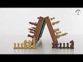 14" Large Golden Rosewood & Maple Wooden Inlaid Magnetic Chess Set Board for Travel