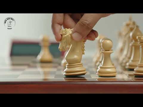 3,7" Emperor Serie Staunton skaksæt - kun skakbrikker - Dobbeltvægtet rosentræ