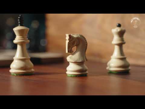 2,6″ Russisk Zagreb-skaksæt - kun skakbrikker - Vægtet eboniseret buksbom