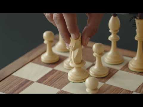 Combo of Averbakh Soviet Russian Chess set - Pieces in Golden Rosewood with 21" Drueke Style Golden Rosewood Chess board