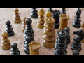 3.3" St. John Pre-Staunton Calvert Chess Set- Chess Pieces Only - Ebony Wood & Antique