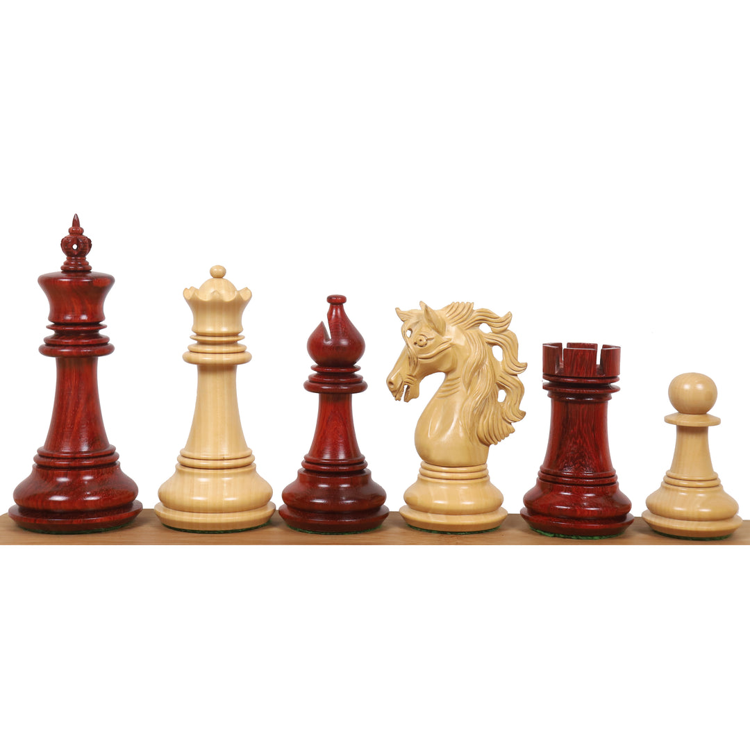 Set di scacchi Spartacus Luxury Staunton da 4,6" - Pezzi in palissandro Bud con scacchiera e scatola di custodia