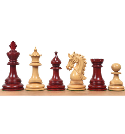 Slightly Imperfect 4.3" Napoleon Luxury Staunton Chess Pieces Only Set - Triple Weight Bud Rosewood
