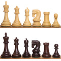 Complete set of 4 inch Leningrad Staunton chess pieces in rosewood and boxwood.