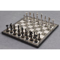 Complete 12-inch solid brass Warli tribal artwork luxury chess set and board.